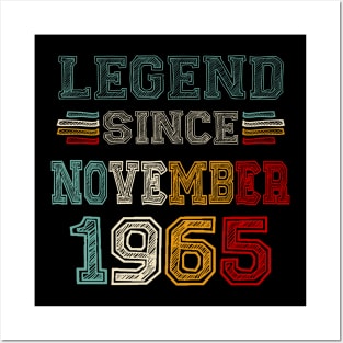 58 Years Old Legend Since November 1965 58th Birthday Posters and Art